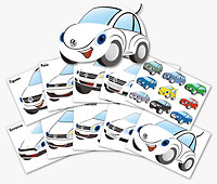 VW 塗り絵ポストカード